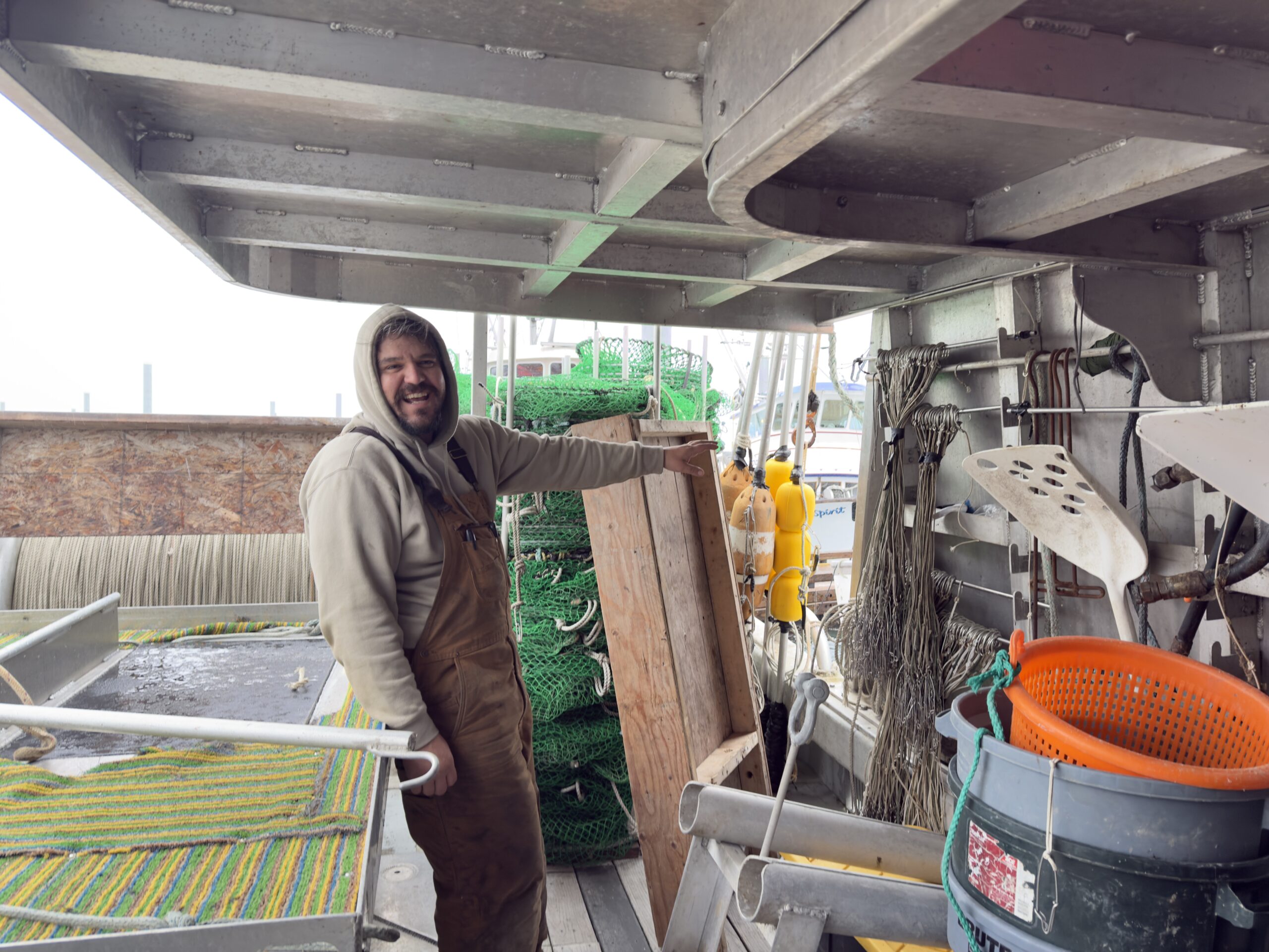 Zeke Brown, fisherman from Cordova, on the Lucid Dream.