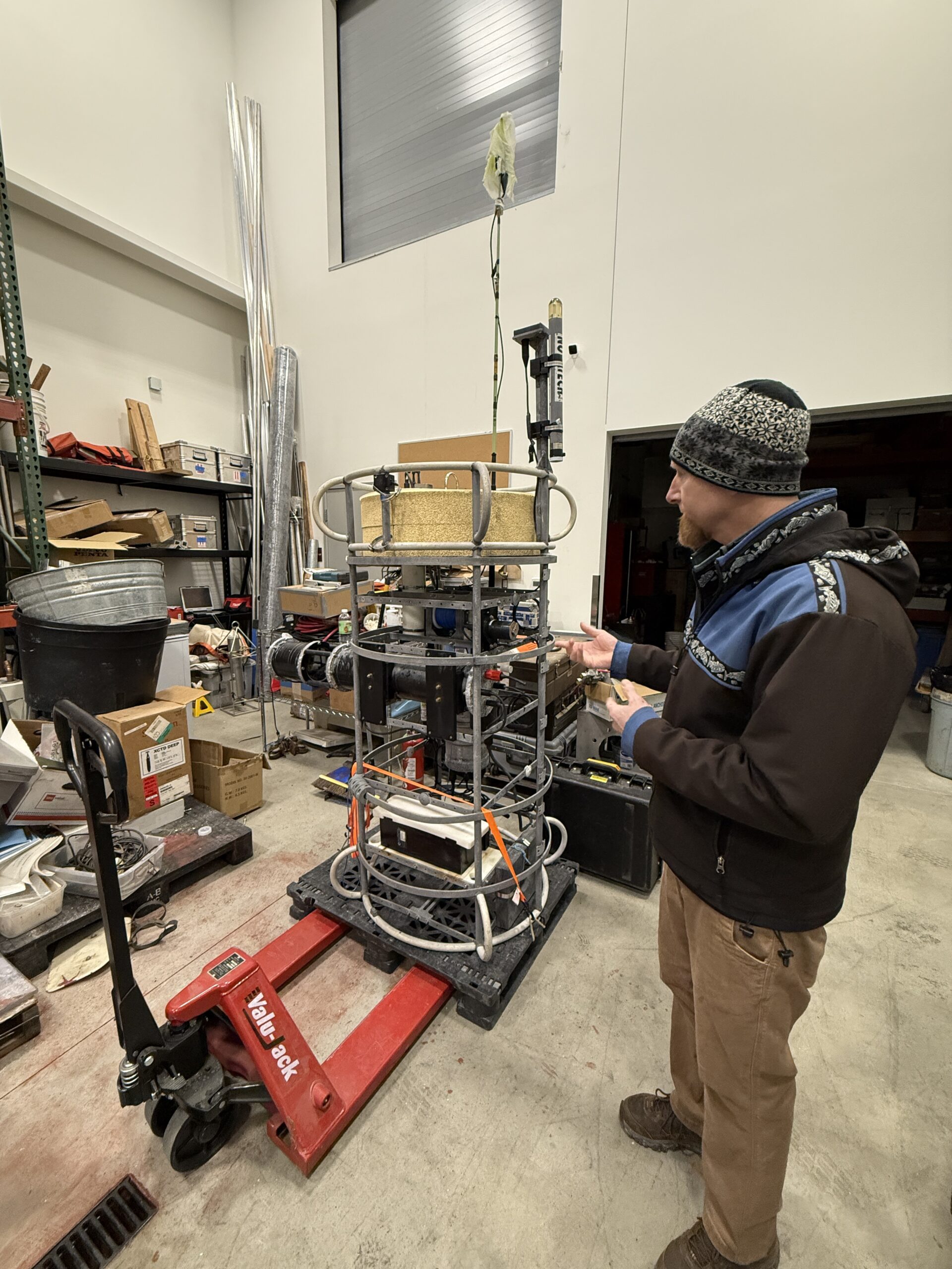 Chief Scientist and Oceanographer at the Prince William Sound Science Center, Dr. Rob Campbell, shows his autonomous moored profiler equipped with instruments to monitor the health of PWS and even take photographs of the ocean's tiniest animals: zooplankton.