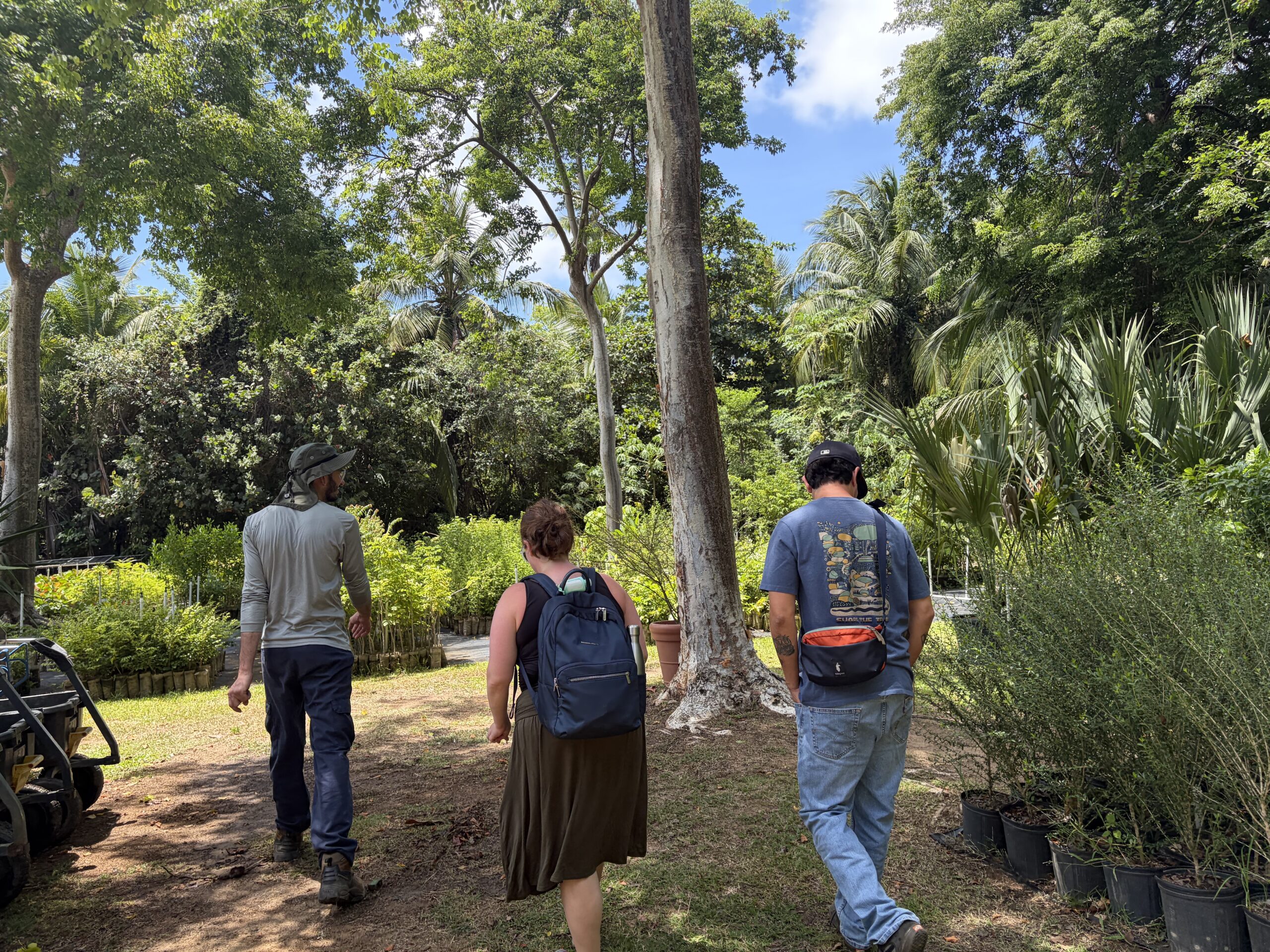 Dr. Braulio A. Quintero explains a map detailing the conservation and restoration areas of Para la Naturaleza