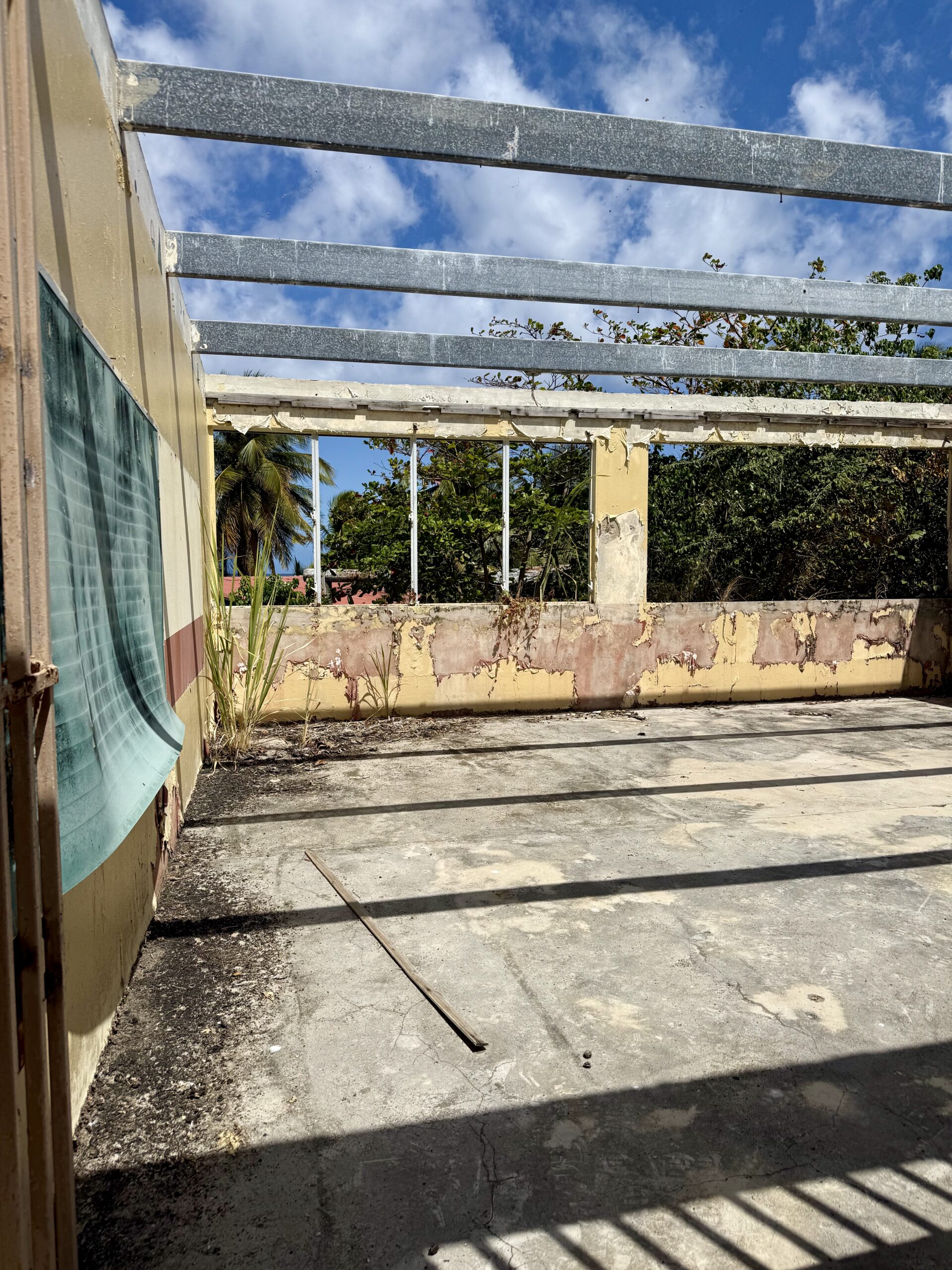 Walls from the former school
