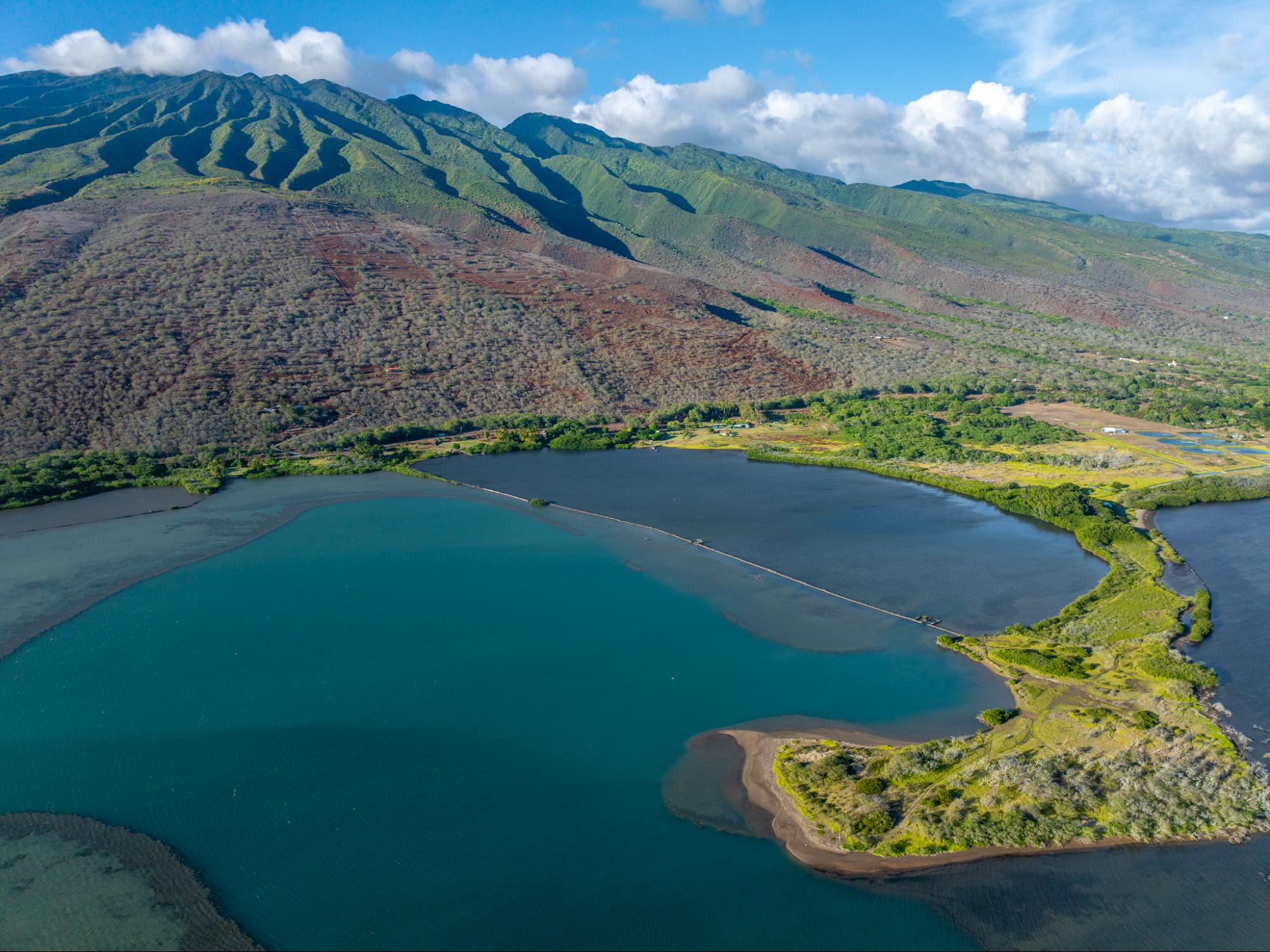 Keawanui Fishpond on Molokaʻi managed by ‘Āina Momona